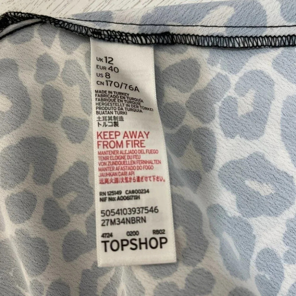 Topshop Leopard Animal Ruffle Hem Mini Skirt 8 - Picture 12 of 13